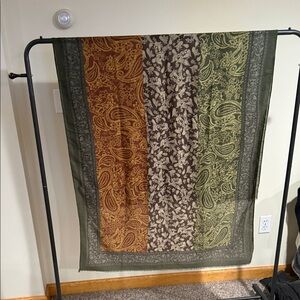 Multicolor Paisley and Floral Scarf